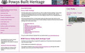 Powys Built Heritage Homepage